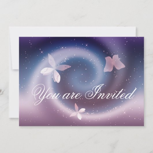 Einladungskarte für Silberschmetterlinge Einladung (Vorderseite)