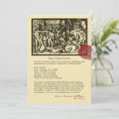 Einladungskarte für Skelette Einladung (Stehend Vorderseite)