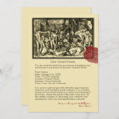 Einladungskarte für Skelette Einladung (Vorne/Hinten)