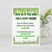 Einladungskarte für Slimy Halloween Einladung (Stehend Vorderseite)