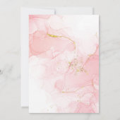 Einladungskarte für stilvolle Rosa-Tochter Einladung (Rückseite)