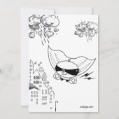 Einladungskarte für Superheld Birthday Einladung (Rückseite)