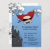 Einladungskarte für Superheld Birthday Einladung (Vorne/Hinten)