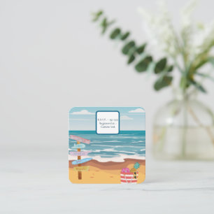Einladungskarte für Twin Beach Baby