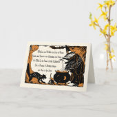 Einladungskarte für Vintages Halloween-Party (Gelbe Blume)