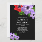 Einladungskarte für Wasserfarben-Anemone-Blumenzeh Einladung (Vorderseite)