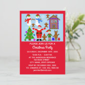 Einladungskarte für Weihnachten - Ansammlung 2-2 (Stehend Vorderseite)