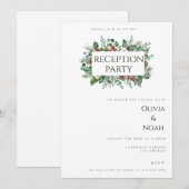 Einladungskarte für Weihnachtsblättern-Empfang Einladung (Vorne/Hinten)