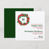 Einladungskarte für Weihnachtsfeiertage Einladung (Vorne/Hinten)