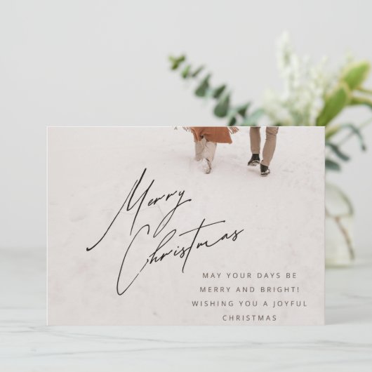 Einladungskarte für Weihnachtsfeiertagen (Stehend Vorderseite)