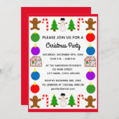 Einladungskarte für Weihnachtsrahmen #1 (Vorne/Hinten)