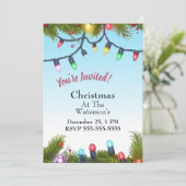 Einladungskarte für Weihnachtsrahmen Einladung (Stehend Vorderseite)