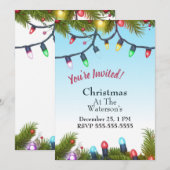 Einladungskarte für Weihnachtsrahmen Einladung (Vorne/Hinten)