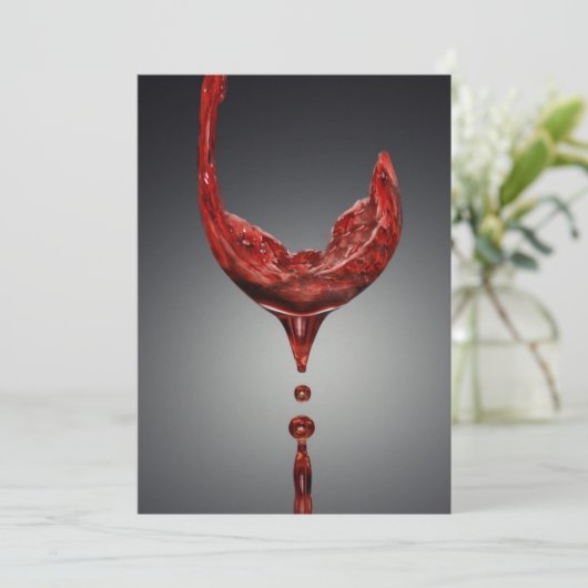 Einladungskarte für Wein Einladung (Stehend Vorderseite)