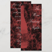 Einladungskarte für Weinverkostungen (Vorne/Hinten)