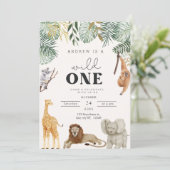 Einladungskarte für wild lebende Tiere (Stehend Vorderseite)