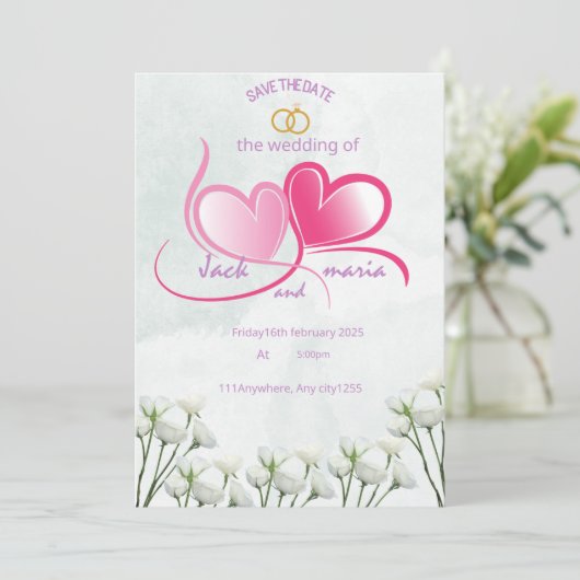 Einladungskarte Größe: 5" x 7" Einladung (Stehend Vorderseite)