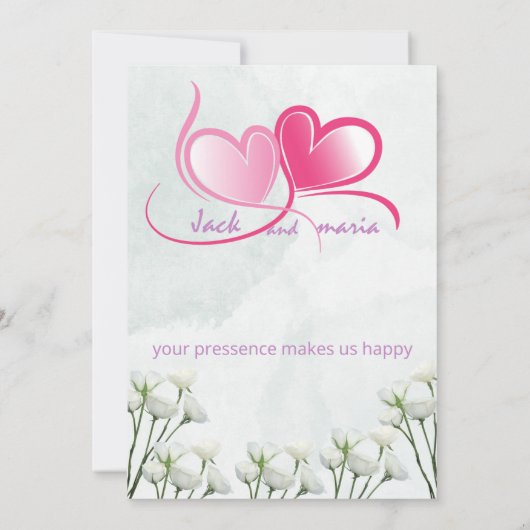 Einladungskarte Größe: 5" x 7" Einladung (Rückseite)