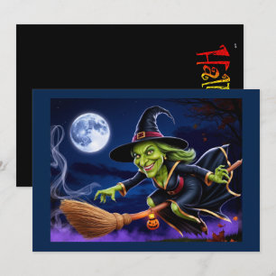 Einladungskarte Halloween/Hexe Einladung