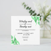 Einladungskarte Hochzeit im Wasserfarbenstil Einladung (Stehend Vorderseite)