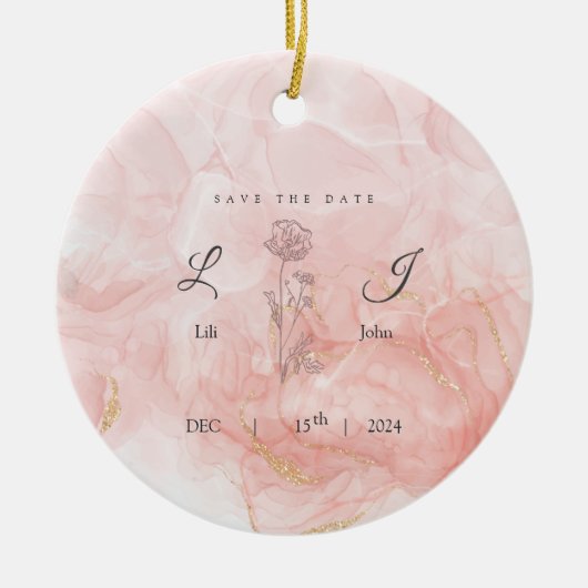 Einladungskarte Keramik Ornament (Vorne)