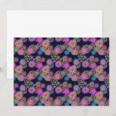 Einladungskarte mit Blüten Einladung (Vorne/Hinten)