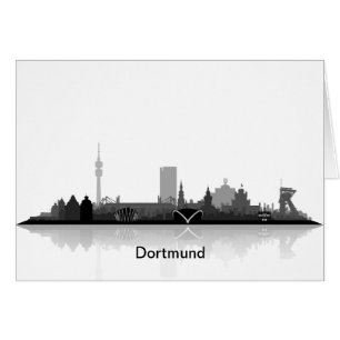 Einladungskarte mit Dortmund Skyline.