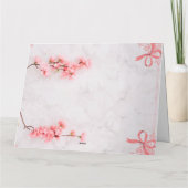 Einladungskarte mit floralrosa Chic (Rückseite)