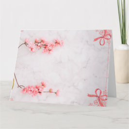 Einladungskarte mit floralrosa Chic