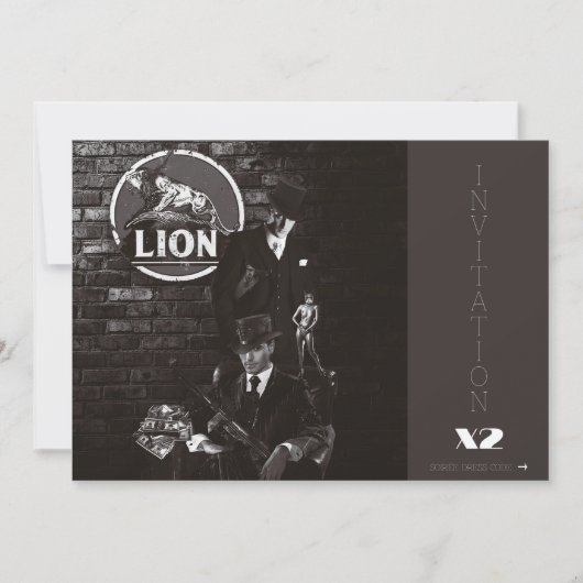 EINLADUNGSKARTE ORIGIN X2 DRESS VERBOTENER CODE EINLADUNG (Vorderseite)