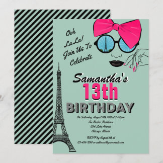 Einladungskarte Paris Geburtstag Einladung