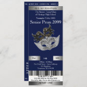 Einladungskarte Prom Trend, Masquerade, leichte Be Einladung (Vorne/Hinten)