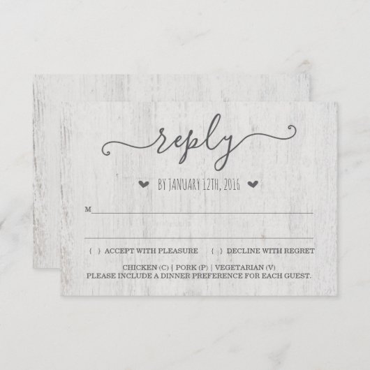 Einladungskarte | Rustikale Romantik Einladung (Vorne/Hinten)