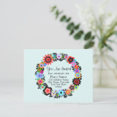 Einladungskarte "Schöner Blumenkranz". Einladung (Stehend Vorderseite)