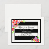 Einladungskarte "Schönes Blumendesign". Einladung (Vorne/Hinten)