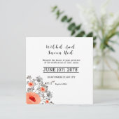 Einladungskarte - Square Wedding Card Design Einladung (Stehend Vorderseite)