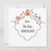 Einladungskarte - Square Wedding Card Design Einladung (Rückseite)