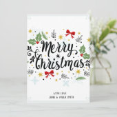 Einladungskarte von Marry Chrstmas Einladung (Stehend Vorderseite)