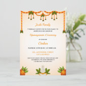 Einladungskarte von Upanayanam, Thread-Einladung Einladung (Stehend Vorderseite)