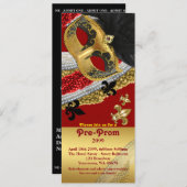 Einladungskarte vor dem Prom, Pre-Prom, Maskierung Einladung (Vorne/Hinten)