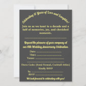 Einladungskarte zum 15. Hochzeitstag (Rückseite)