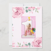 Einladungskarte zum 1. Geburtstag Einladung (Rückseite)