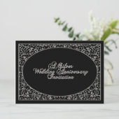 Einladungskarte zum 25. Hochzeitstag Einladung (Stehend Vorderseite)