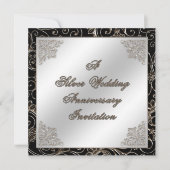 Einladungskarte zum 25. Hochzeitstag Einladung (Vorderseite)