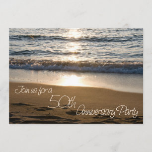 Einladungskarte zum 50. Jahrestag - Wellen beim So Einladung