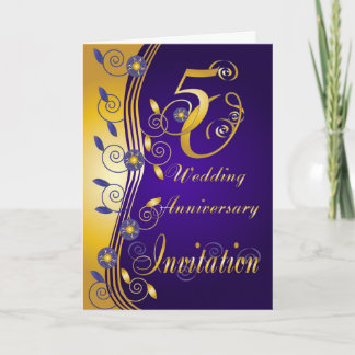 Einladungskarte zum 5. Jahrestag der Hochzeit