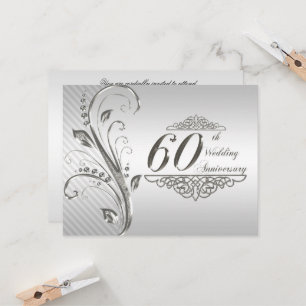 Einladungskarte zum 60. Hochzeitstag Einladung