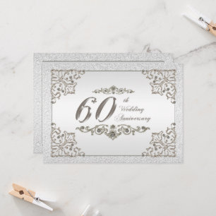 Einladungskarte zum 60. Hochzeitstag Einladung