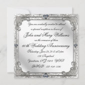 Einladungskarte zum 60. Hochzeitstag Einladung (Rückseite)