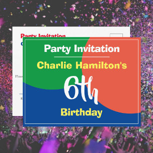 Einladungskarte zum 6. Geburtstag